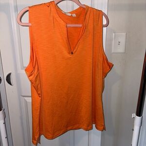 Lady Hagen Bright Orange Sleeveless golf Top